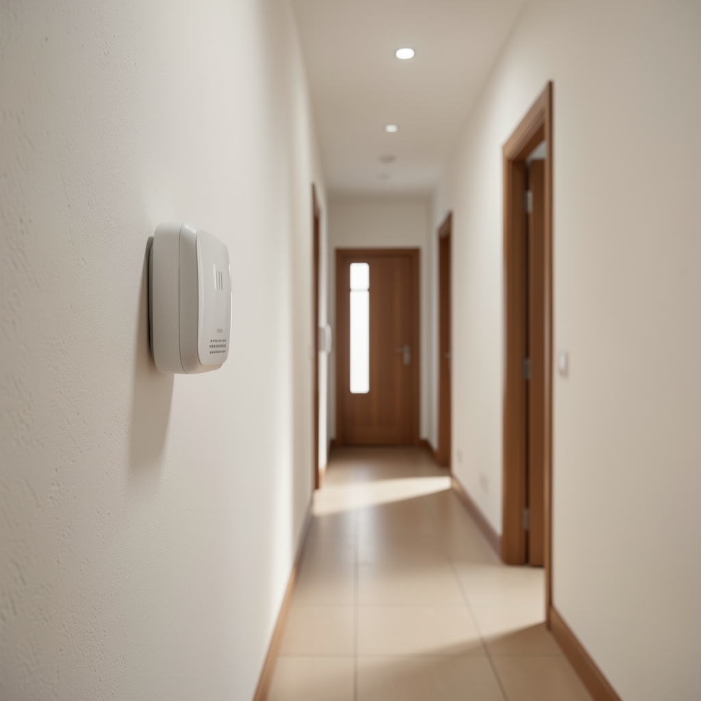 Xiaomi Mi Motion Sensor 2 beli bežični senzor pokreta na zidu u hodniku